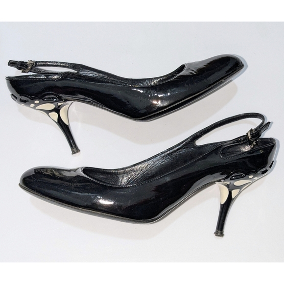 Giorgio Armani Shoes - Giorgio Armani Patent Leather Slingback Heels